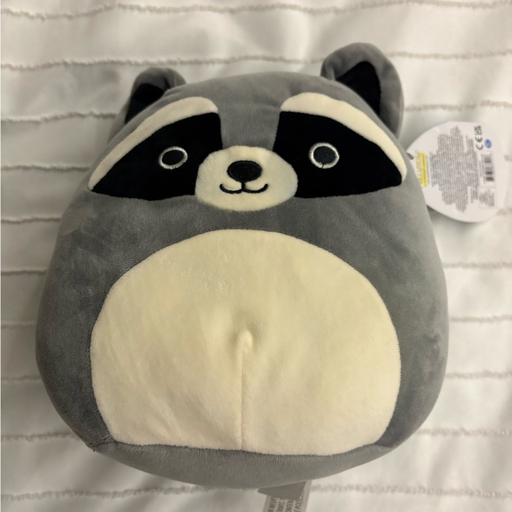 Squishmallows Rocky The Raccoon 8 Inch Grey Black Plush Soft Stuffed Animal